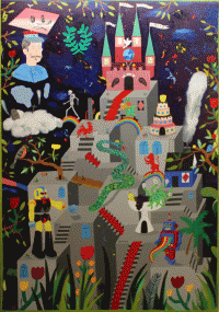 Laurent Impeduglia · artiste peintre · painting - Gallery: Painting drawing - Title: Le palais idéal  huile sur toile 140x200 cm 2018